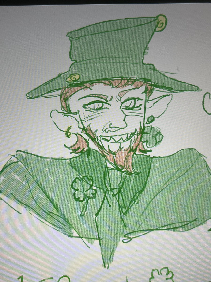 This Saint Patrick’s Day, I made a yassified leprechaun..Yeah. #SaintPatricksDay2024 #art #clover