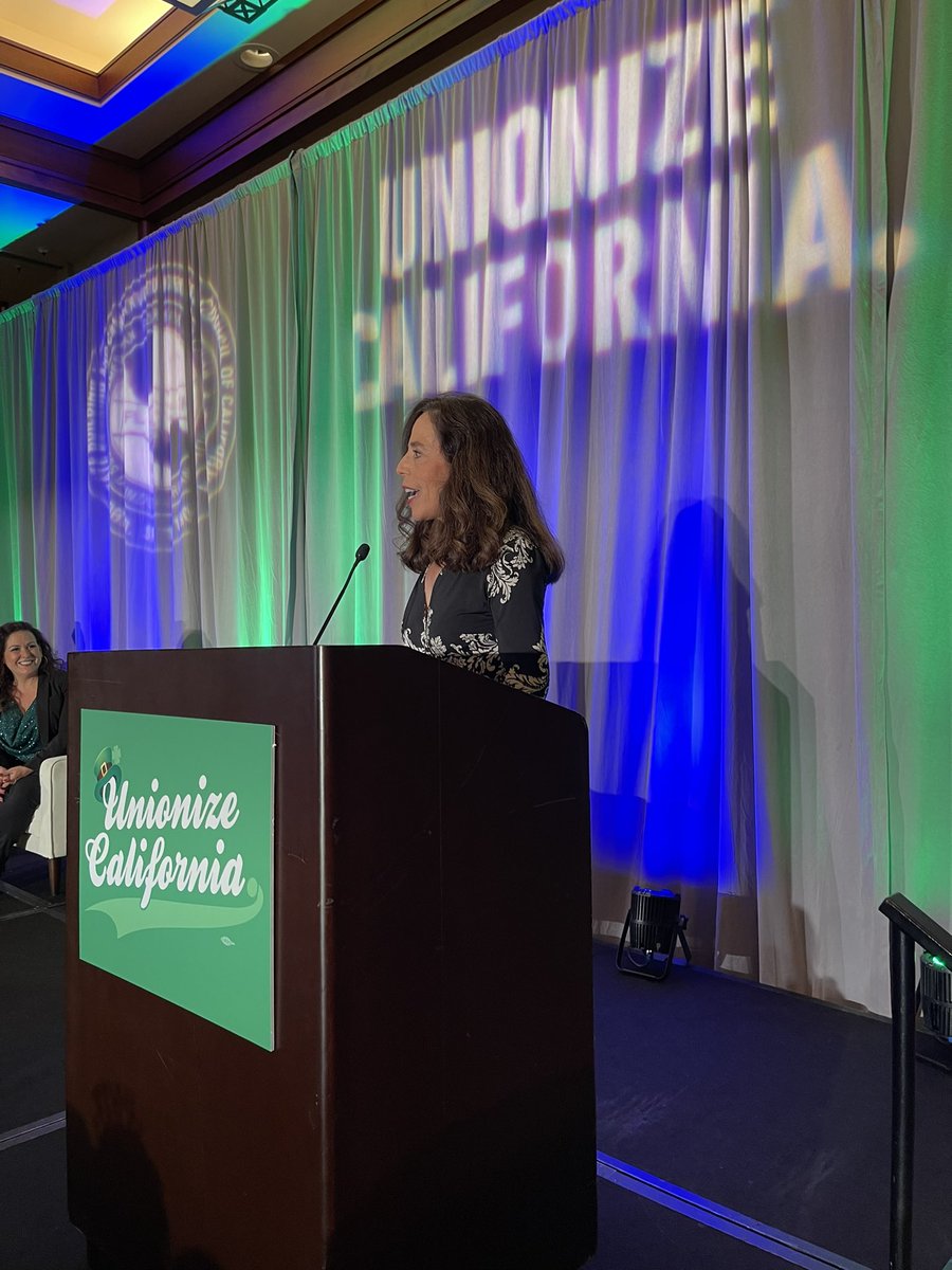 CaliforniaLabor's tweet photo. “We can hold companies who do wrong by working Californians accountable. And we will.” Excellence in Local Labor Law Enforcement Award Winner, San Diego City Attorney, Mara Elliott #UnionizeCalifornia #LaborAllStars https://t.co/qYbT2ZhUSF