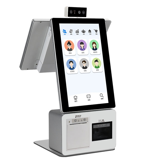 Zonerich ZQ-ZN202 dual touchable 15.6” desktop Kiosk is here, which is consisted of one horizontal screen for host and one vertical screen, 80mm printer, QR code reader for customer, optional camera. Feel free to let me know any questions about it. #kiosk #dualscreen #desktop