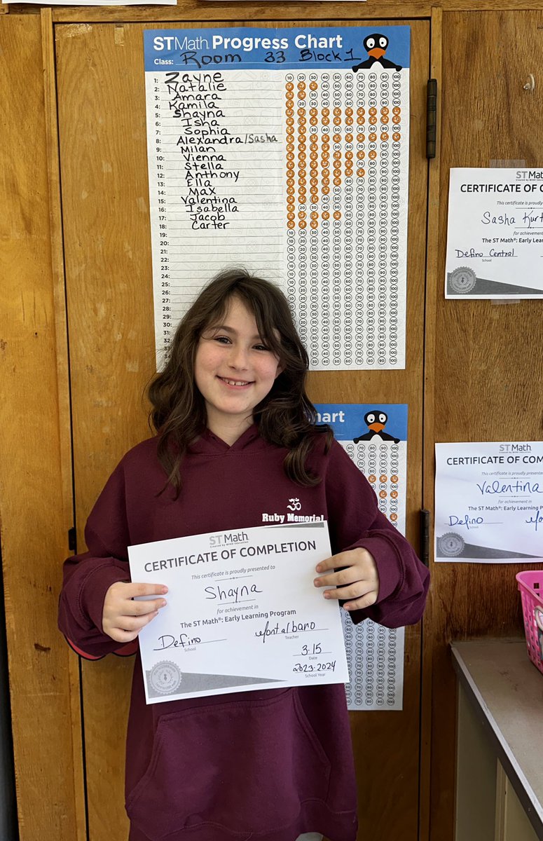 All smiles! Another student finished her journey! 💯 🐧 <a href="/STMath/">ST Math Educator? Follow us on MINDEduOrg!</a> #FinsUpDC <a href="/definocentral/">Defino Dolphins</a>