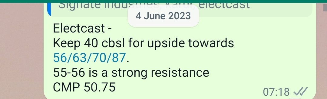 apurv_anand's tweet image. #Electcast 

Suggested at 51, did 200+ (almost 4x)

Fresh view.
Cmp 155, support 135/125

Best above 160 with 150 cbsl for  185/200/225/270/310+ 

Fresh view above it.

#ShareView for educational purposes only. No buy sell reco here. Please do your own research. Self sufficiency…