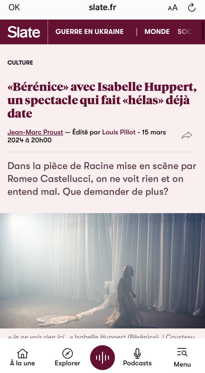 Guiguiii94's tweet photo. Je crois que je n'ai jamais autant ri devant un compte-rendu de spectacle qu'avec celui de @Slatefr sur Bérénice massacrée/trucidée par Castellucci au TDV ! 🤣🤣👌🏻💩🚮
https://t.co/iq2WfyzGoW https://t.co/SovkiHXzpY