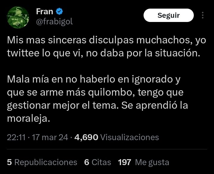 Banderadesuecia's tweet photo. Ya de entrada bloqueaste los comentarios cuando tweeteaste porque SABIAS que estaba mal.

Por eso borraste, @frabigol cagon Anti Boca. Porque te iban a re bardear.

Que te disculpas si haces eso todos los dias?

Despues bloqueas y lloras por mensaje. Nos chupan tus disculpas. https://t.co/V0vsXobkpo