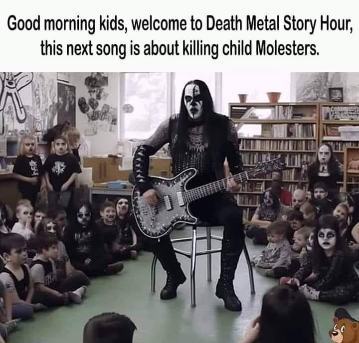 Ahh, I love beautiful song lyrics. Don't you?... 🤘😈

#MetalHumour #KidsEntertainment #DeathMetal #CorpsePaint #SongLyrics #MetalForTheMasses #Apple985FM #Stix #Skullboi #MFTM #MadeInMetal2019 #BacchusMarsh