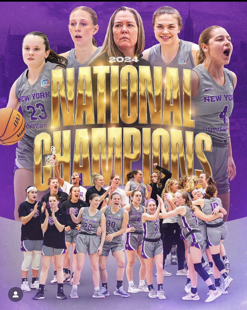 “National Champs” has a nice ring to it 💍 31-0 🏆 @nyuwomenshoops