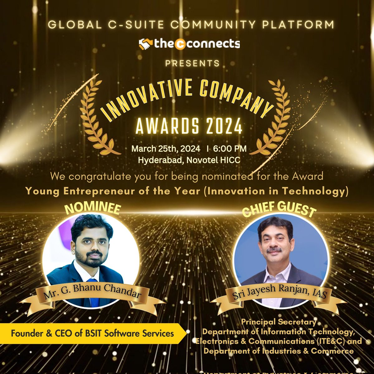 Honored to be recognized as the Young Entrepreneur of the Year! This award is a reflection of the passion, determination, and resilience that drives me and my team. 
#bhanuchandargarigela #sharadanenavath #bsitsoftware
#YoungEntrepreneur #InnovativeCompany #EntrepreneurshipAward