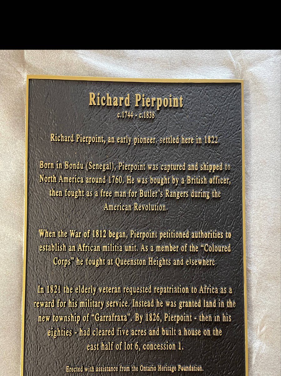 Thanks Wellington County Historical Society for refurbishing the #RichardPierpoint plaque in front of #JohnBlackPublicSchool. #uppergranddistrictschoolboard #WellingtonCountyHistory #ONHeritage #ONHistory