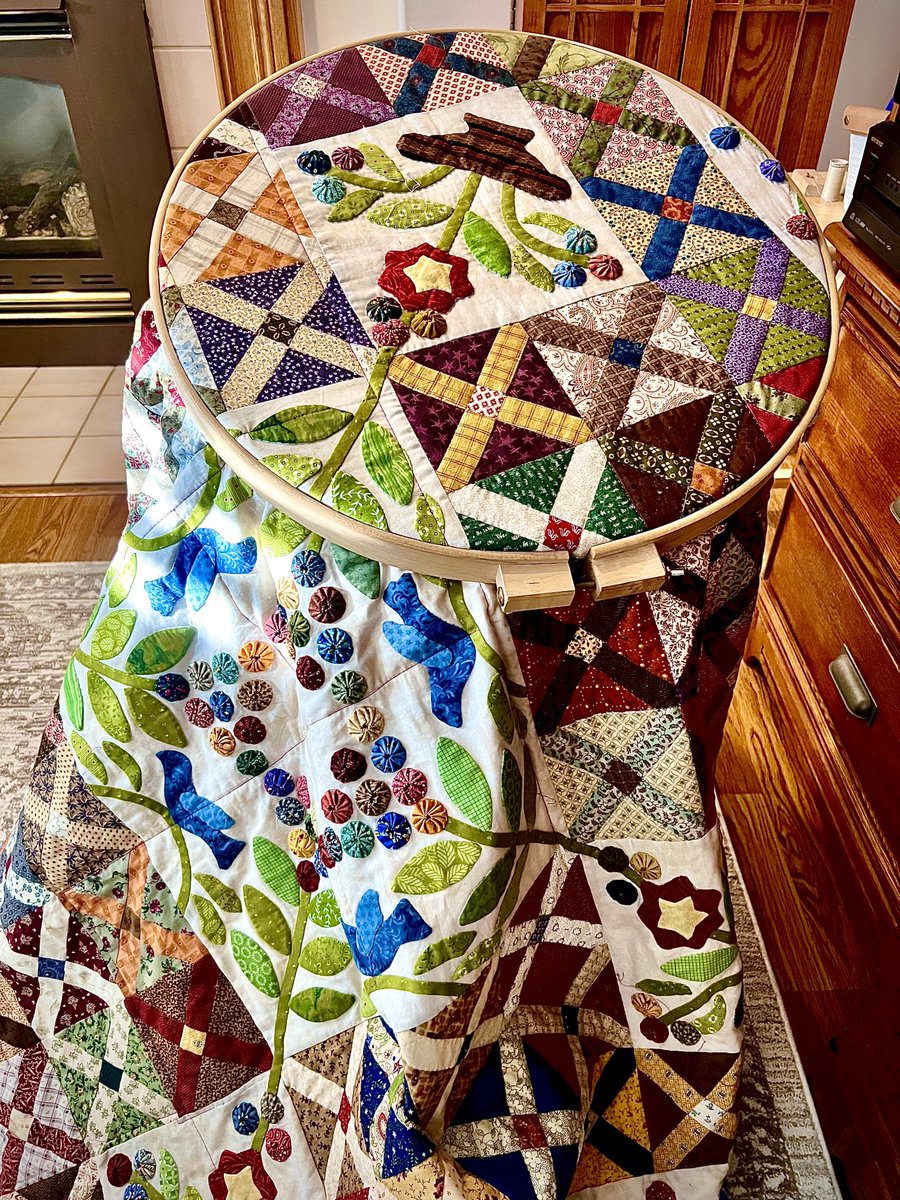 One of my favorite things about going to dinner at my parents' house is finding my mom's quilting masterpieces just sitting out, mid project, and seeing her be all like 'oh this old thing? I just threw that together with scraps because I was bored' when we acknowledge it.