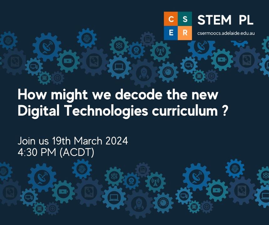 📢Join us this week for two new webinars. Today 18/3 - Dive into data webinar - Maths webinar bit.ly/MiS_Dive_into_… Tomorrow 19/3 - How might we decode the new Digital Technologies curriculum? bit.ly/Decoding_DT #mathsinschools #cserSTEMPL #csermoocs #edtech #digitaltech