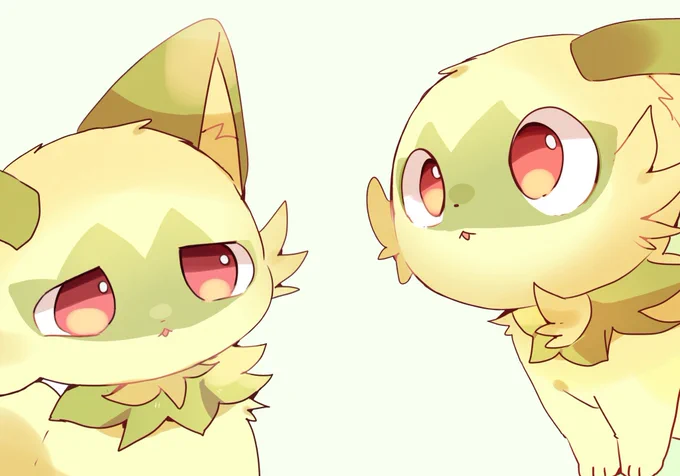 説教ニャオハとしょんぼりニャオハ 