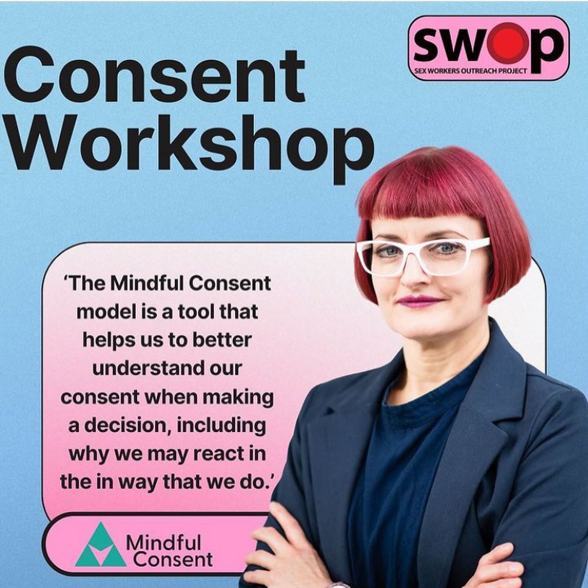 Excited to be working on my Mindful @consentmodel again in 2024! Today, I’m presenting to @SWOPnsw . Attendance is in person, or online. Registration is essential, for Sx workers only. Contact @SWOPnsw . #mindfulconsentmodel #consenteducation #consentmatters #consentculture