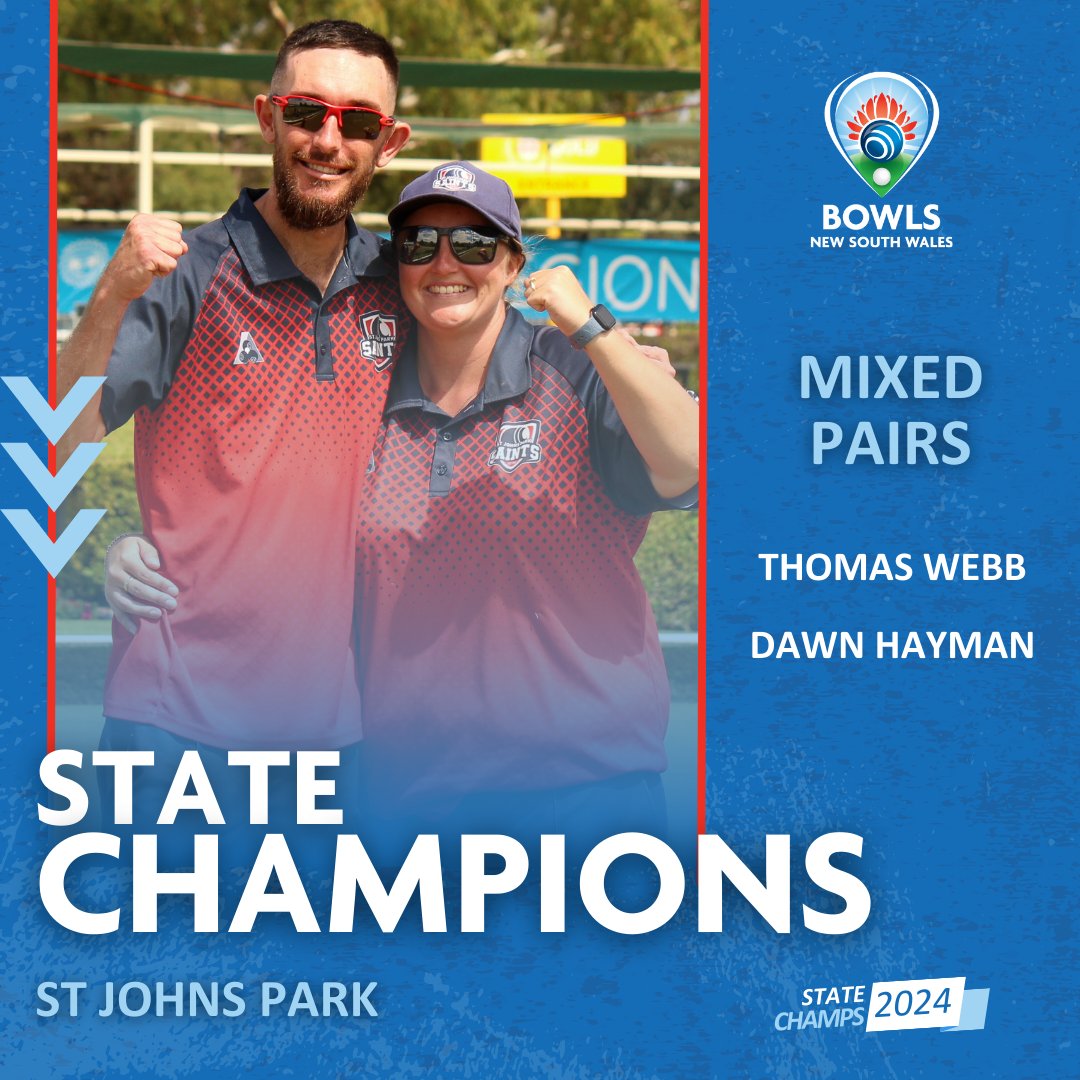 Introducing your State Mixed Pairs Champions 🏆

#BowlsNSWStateChamps