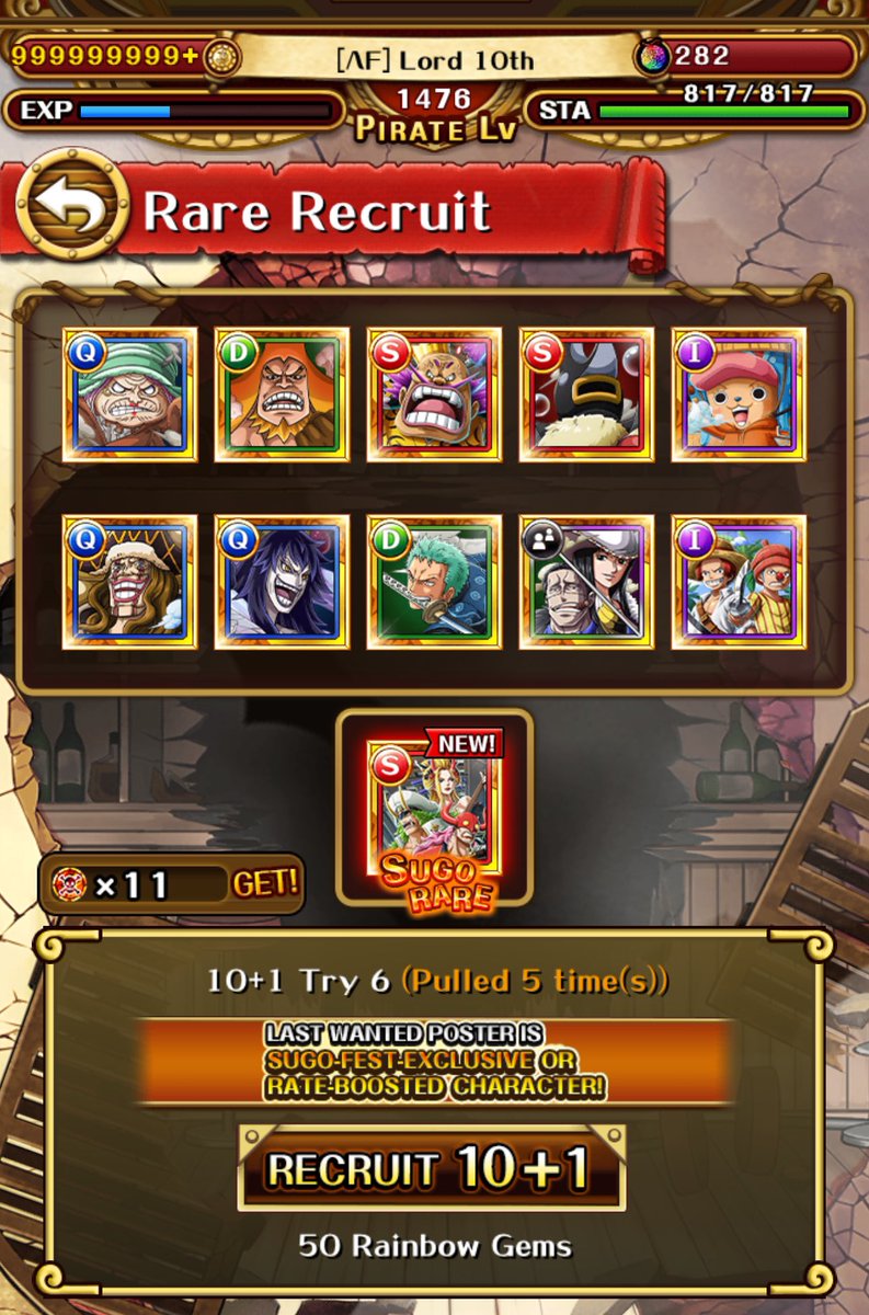 AfRyzzy's tweet photo. My current luck in optc
25 multis for shawk
5 multis for toppi robbpo
#OPTC #trecru #トレクル https://t.co/McD9msXPJ4