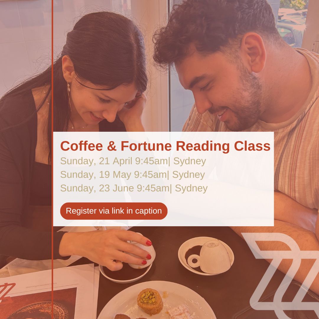 ZouZouCoffee's tweet photo. Exciting news #coffeelovers We have more dates for our Zou Zou Coffee and fortune reading classes in Lilyfield, Sydney 🎉☕️❤️
Join us for a fun, informative, and interactive workshop.
 BOOK NOW https://t.co/KydEbsNXqb

#WhatsoninSydney #TurkishCoffee #GreekCoffee #ArabicCoffee https://t.co/I9oXi6iQtw