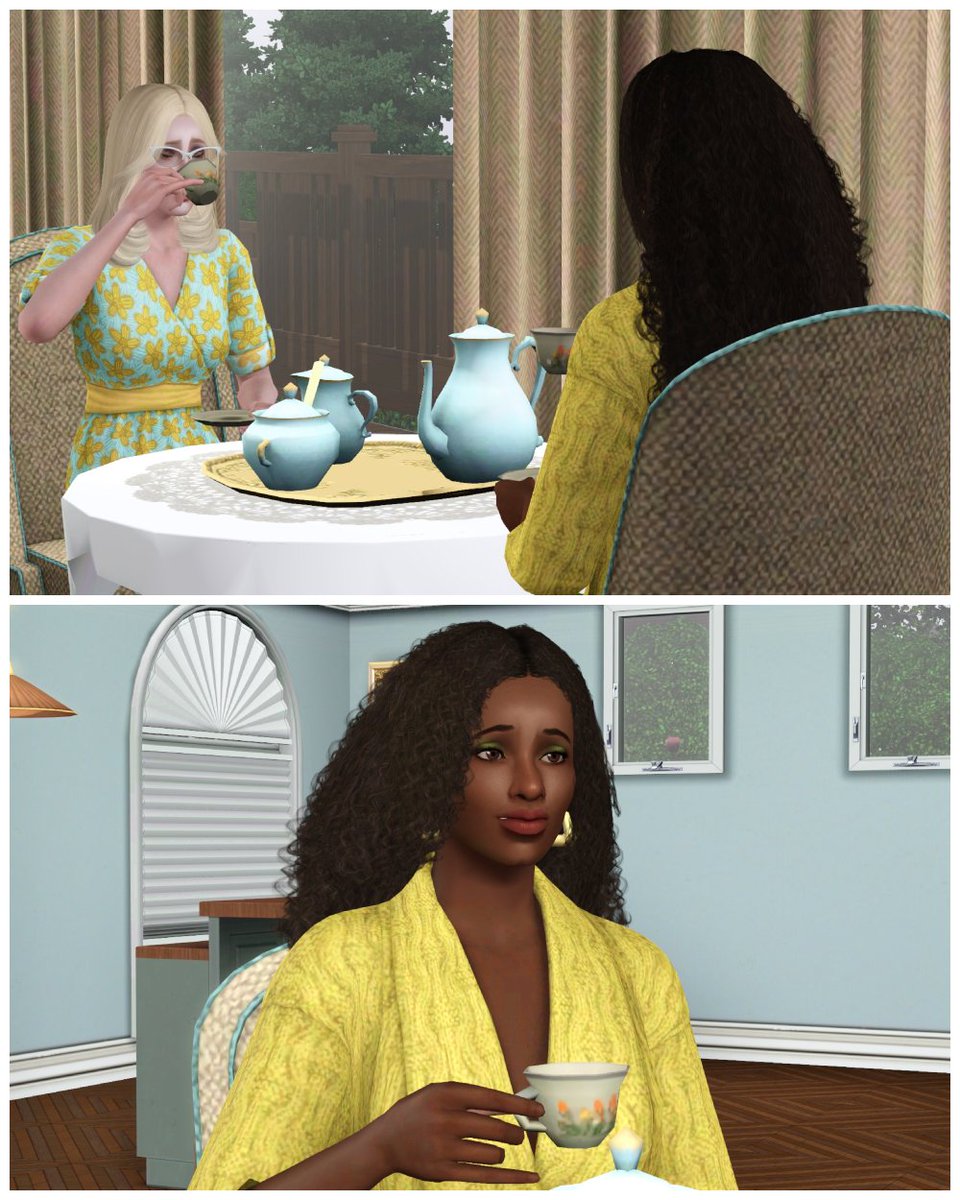 Agnes invited Agatha over to drink tea and talk shit. #ts3 #thesims3 #TheSims