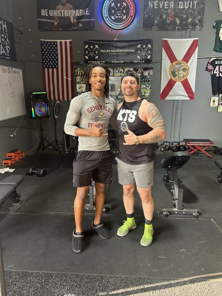 Good having @FSUFootball QB @Future_eraTrev in here to get some work in on Spring Break 🐺🔥
