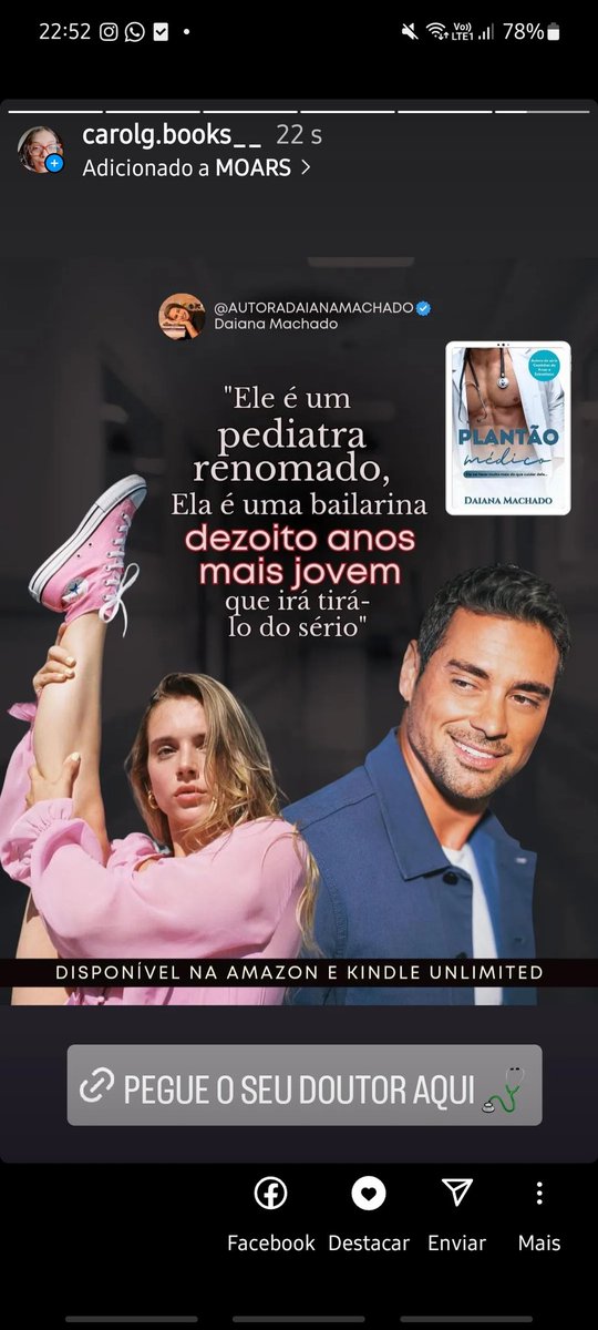 Venha se apaixonar por Plantão Médico! 😍😍

✅ Muito hot
✅️ Drama
✅ Enemies to lovers
✅ Final com gostinho de quero mais

LINK: a.co/d/6aixo5L

Autora: @autoradaianamachado 

#bookgram #livrosmedicos #autoradaianamachado 
#livroplantaomedico