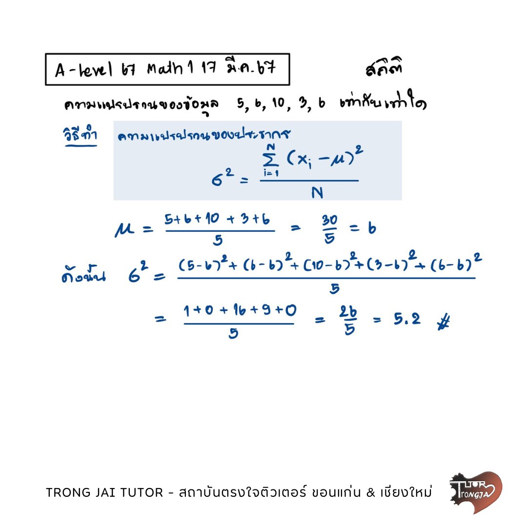 Trong Jai Tutor - สถาบันตรงใจติวเตอร์ tweet media