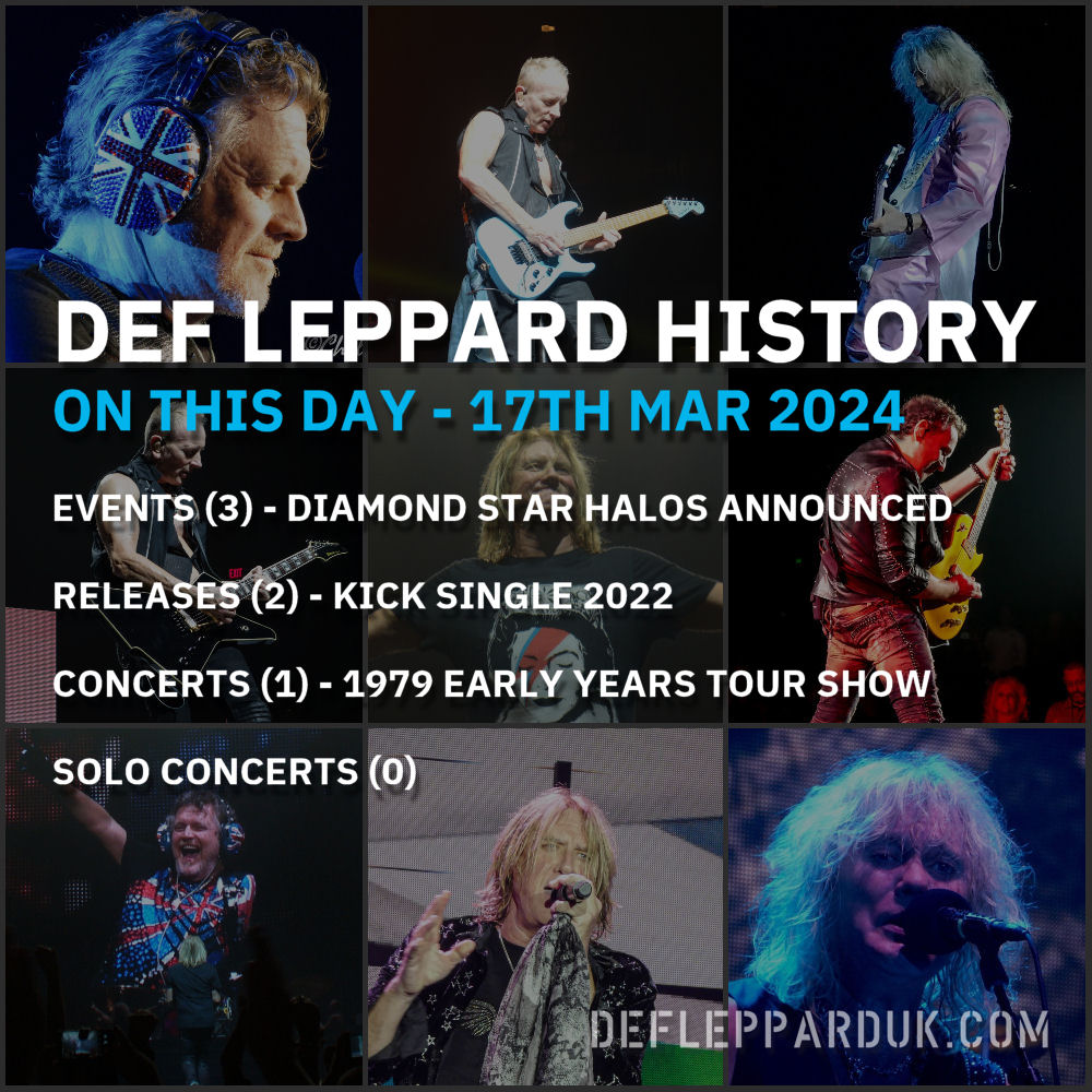 On This Day In #DEFLEPPARD History - 17th March #earlyyears #summertour2014 #kick #diamondstarhalos #lastinline #fireitup #dltourhistory #onthisday

On This Day in Def Leppard History - 17th March, the following concerts and events took place.

deflepparduk.com/on-this-day-17…