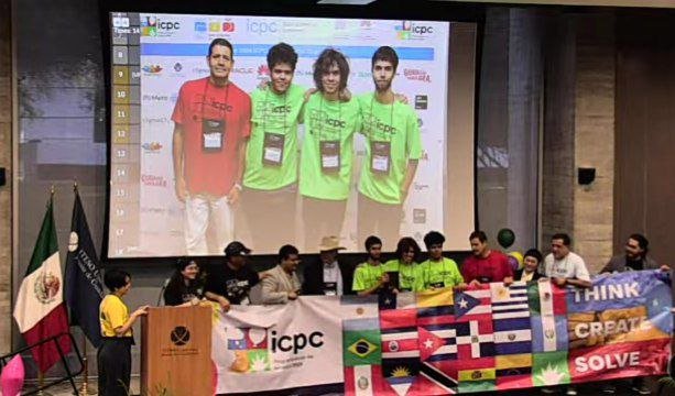 👨‍💻El equipo de estudiantes de la Facultad de Matemática y Computación de la Universidad de La Habana, con 5 problemas resueltos también fue galardonado como campeones regionales del Caribe.

Felicidades🥳🥳🥳