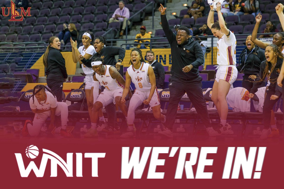 𝐖𝐍𝐈𝐓 𝐁𝐎𝐔𝐍𝐃‼️ For the first time since 1994, ULM women’s basketball has earned a postseason appearance and will play in the @WomensNIT! #ELEVATE