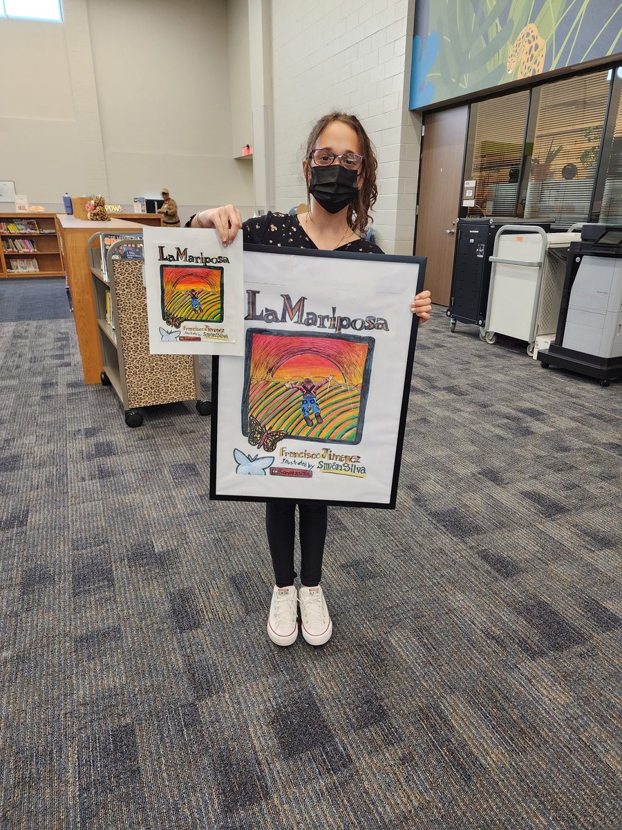<a href="/fjimenezauthor/">Francisco Jimenez</a>, check out this book cover recreation from one of my <a href="/CFISDLieder/">Lieder Elementary</a> students. Students were asked to draw their favorite book. The poster will now hang on our library wall until the end of the school year. <a href="/CyFairISD/">Cypress-Fairbanks ISD</a> <a href="/CyFairLibraries/">CyFairLibraries</a>