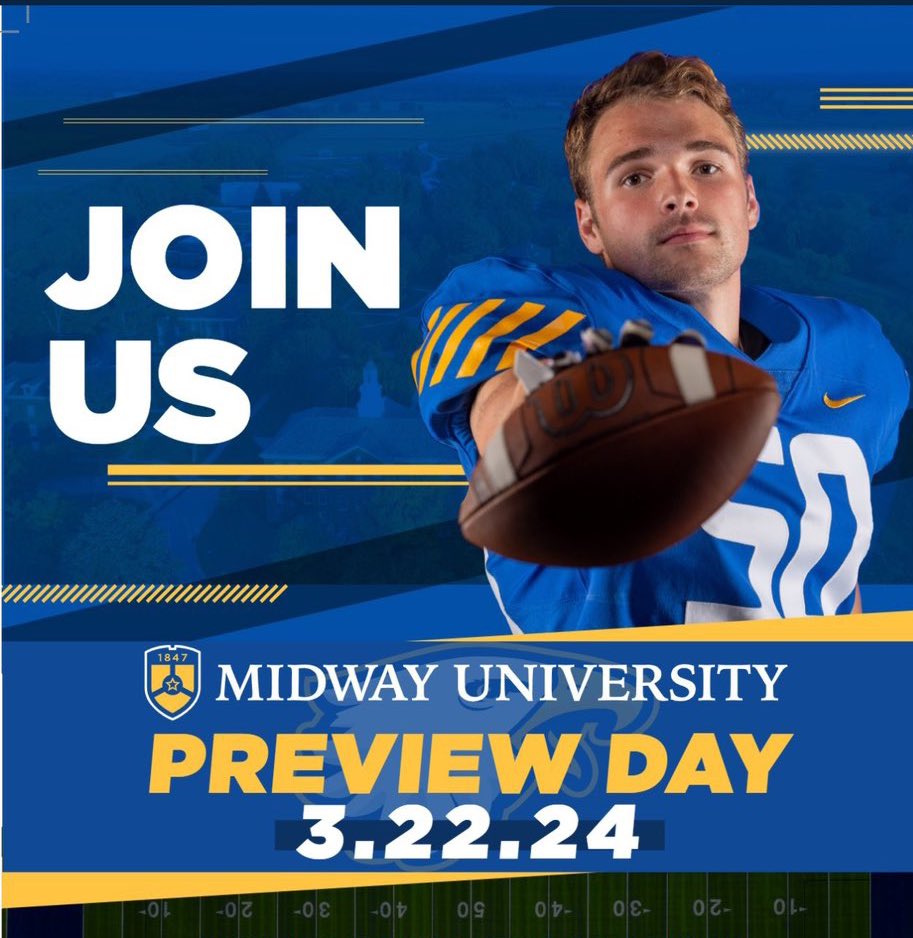 I just received a invite to midway university preview day @ekern2 @midwestern_ope @EDGYTIM @ExpoRecruits