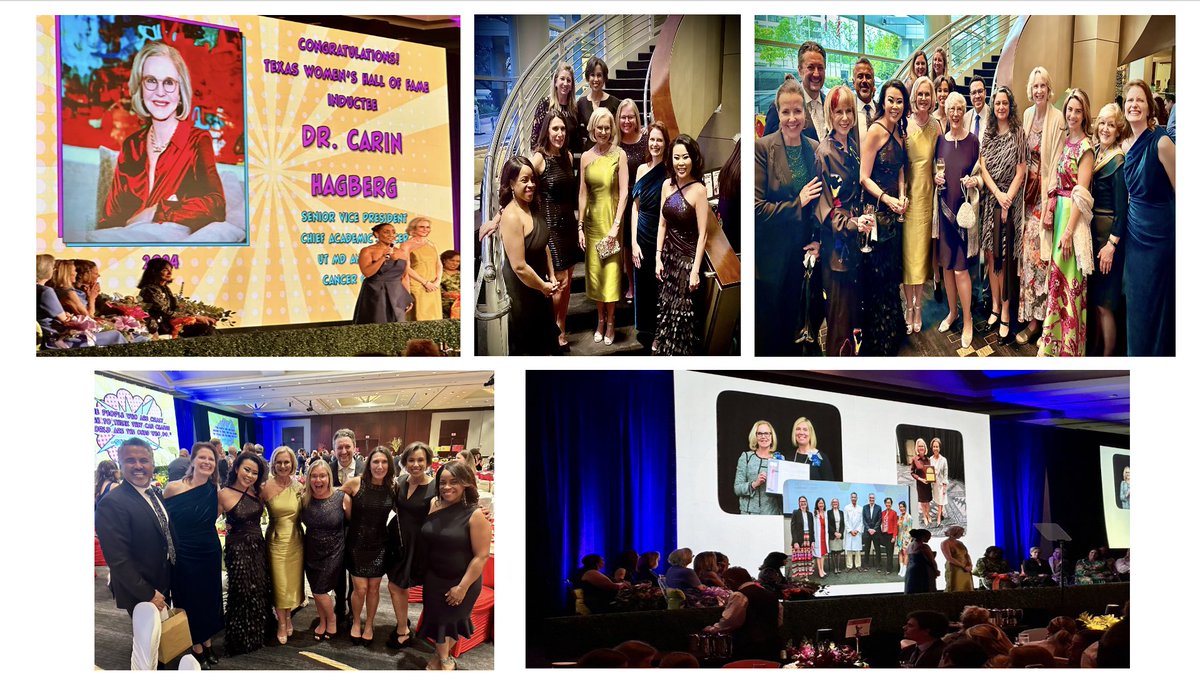 Congratulations to @CarinHagberg who has been honored at the Texas Women's Hall of Fame! As the Chief Academic Officer (CAO) of @MDAndersonNews , Dr. Hagberg's contributions and leadership are truly remarkable and inspiring. #TexasWomensHallofFame #EndCancer