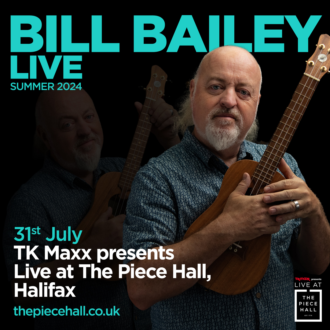 Comedy great Bill Bailey is heading to our iconic courtyard for a landmark outdoor show! The master comic, musical maestro and Strictly Come Dancing champion headlines @TKMaxx_UK presents Live at The Piece Hall on Wednesday 31 July. Tickets go on sale at 9am on Friday but Club