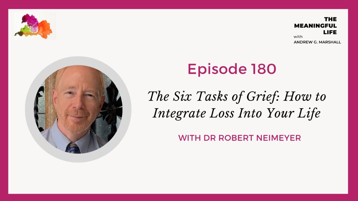 🎙What can we do when death shakes to the core our belief that life is predictable and the world is just? This week on #TheMeaningfulLife I'm talking to Dr Robert A Niemeyer of the Portland Institute for Loss and Transition. Listen here: themeaningfullife.podbean.com/e/robert-neime… #therapistsconnect