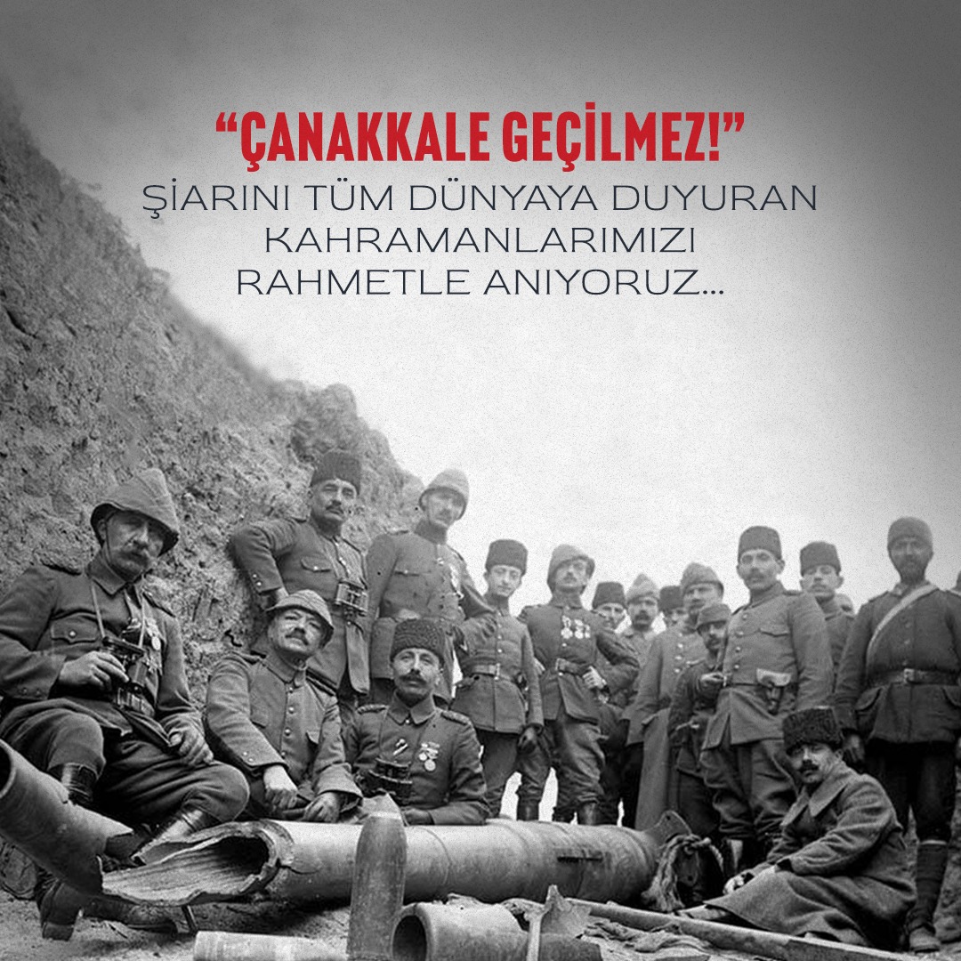 “Çanakkale Geçilmez” şiarını canı pahasına tüm dünyaya duyuran başta Gazi Mustafa Kemal Atatürk olmak üzere tüm kahramanlarımızı saygı ve minnetle anıyoruz.