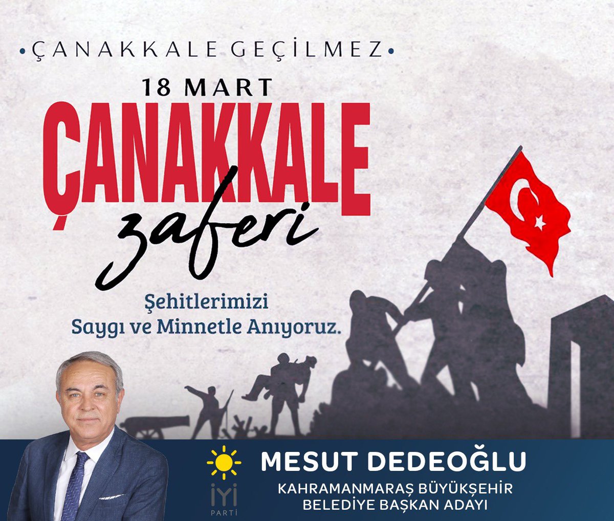 mesutdedeoglu's tweet photo. 18 Mart Çanakkale zaferimiz kutlu olsun…

@slymntkrk @altunahmet311 @avukatahmetcabukel @av.hamzaakkurt @neslihankocanergiz 
@tezcanavcilar @ismetarslanl @iyipartik.maraskadinpolitik @turkfiliz75 @iyiparti_kahramanmaras46 @iyiparti_kahramanmaras46 @iyipartidulkadiroglu https://t.co/W00PbHdD0H
