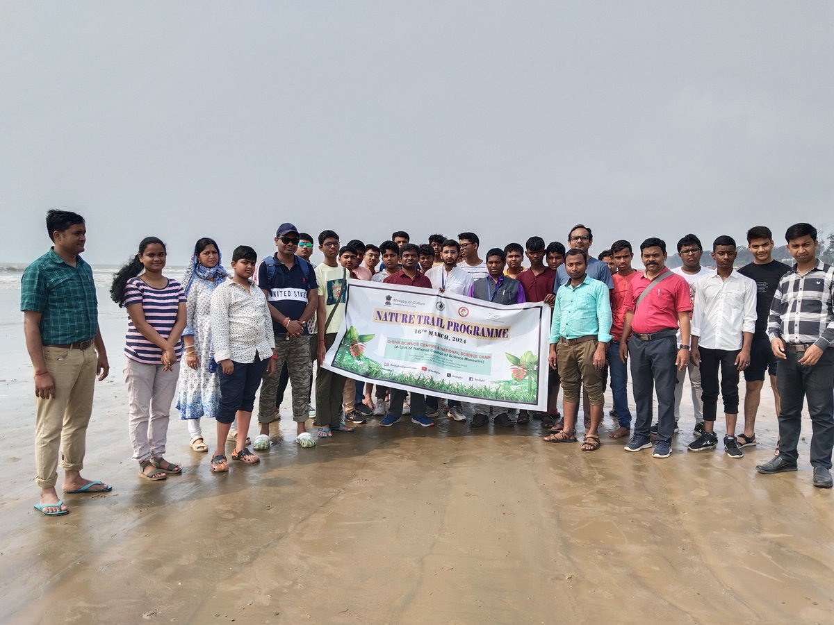 ncsmgoi's tweet photo. A #NatureTrailProgramme was organised by @dscdigha, a unit of @ncsmgoi, @MinOfCultureGoI, for the students & participants of Eastern India Innovation Festival 2024, in presence of Dr. Aditya Kapili, Scientist, Marine Aquarium, @ZoologicalI, #Digha, on March 16, 2024.
#WestBengal https://t.co/0wHkvczoEL