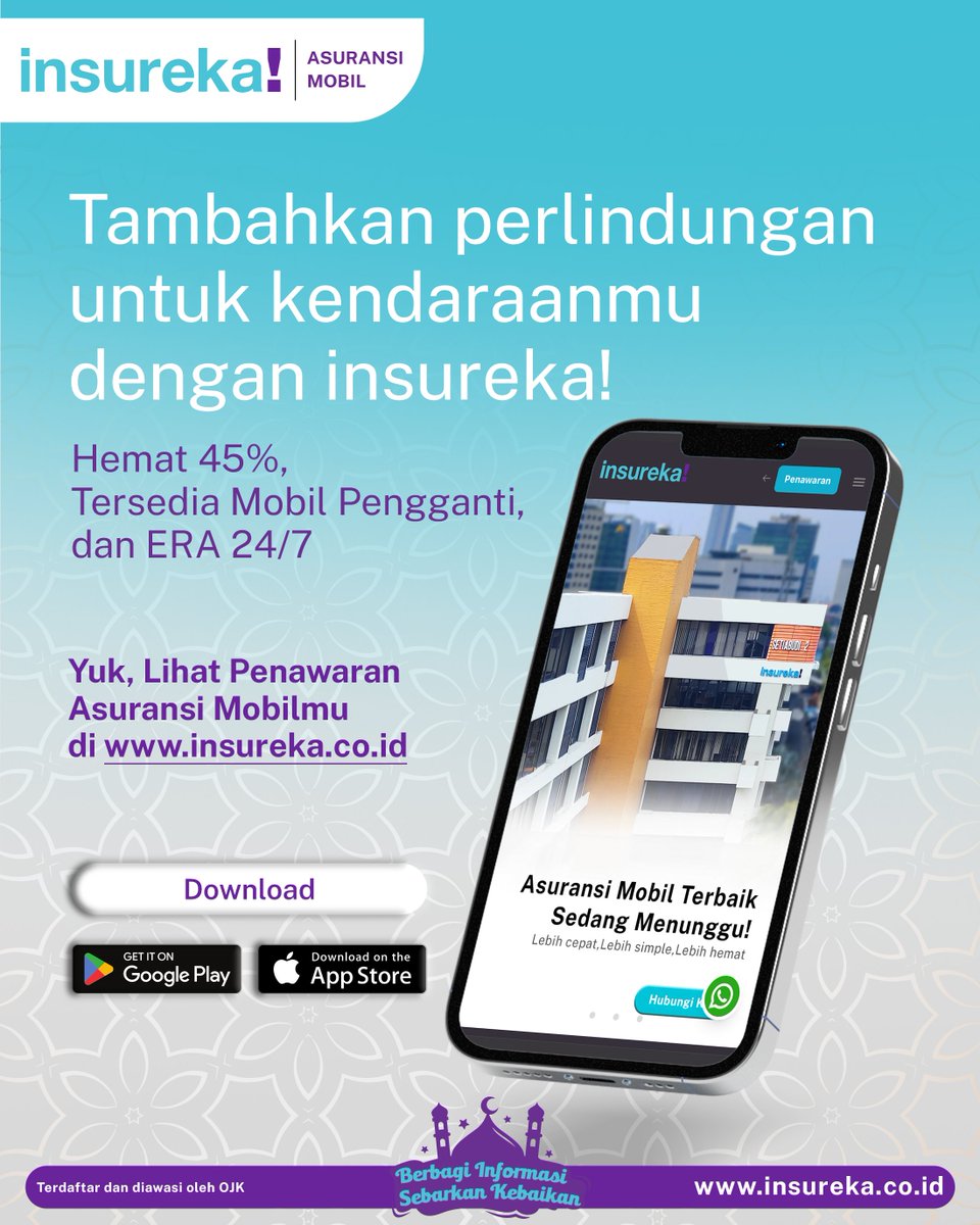 InsurekaID's tweet photo. Agar perjalanan puasamu semakin nyaman, tambahkan perlindungan ekstra dari asuransi mobil insureka! Yuk, cek penawaran premi kamu di https://t.co/G4YMmUXC3J, kunci harganya, bayar nanti!

#KlaimnyaLancarBanget #insureka #AsuransiMobil #AmanNyamanRamadan #Ramadan https://t.co/KRxDGxOKgf
