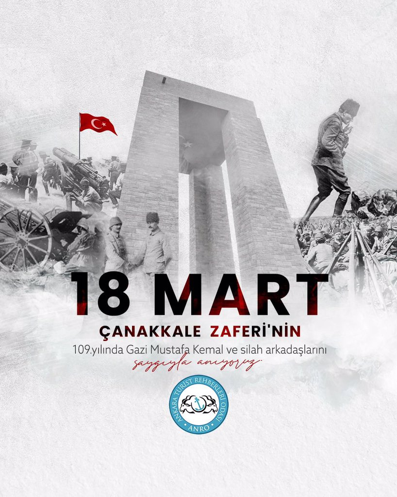 109 yıl önce bugün;18 Mart 1915'te elde edilen Çanakkale Deniz Zaferi,ülkemizin geleceği adına bir dönüm noktası olmuştur. Cumhuriyetimizin kurucusu,Gazi Mustafa Kemal Atatürk başta olmak üzere Çanakkale’nin ve istiklal mücadelesinin tüm kahramanlarını saygı ve minnetle anıyoruz.