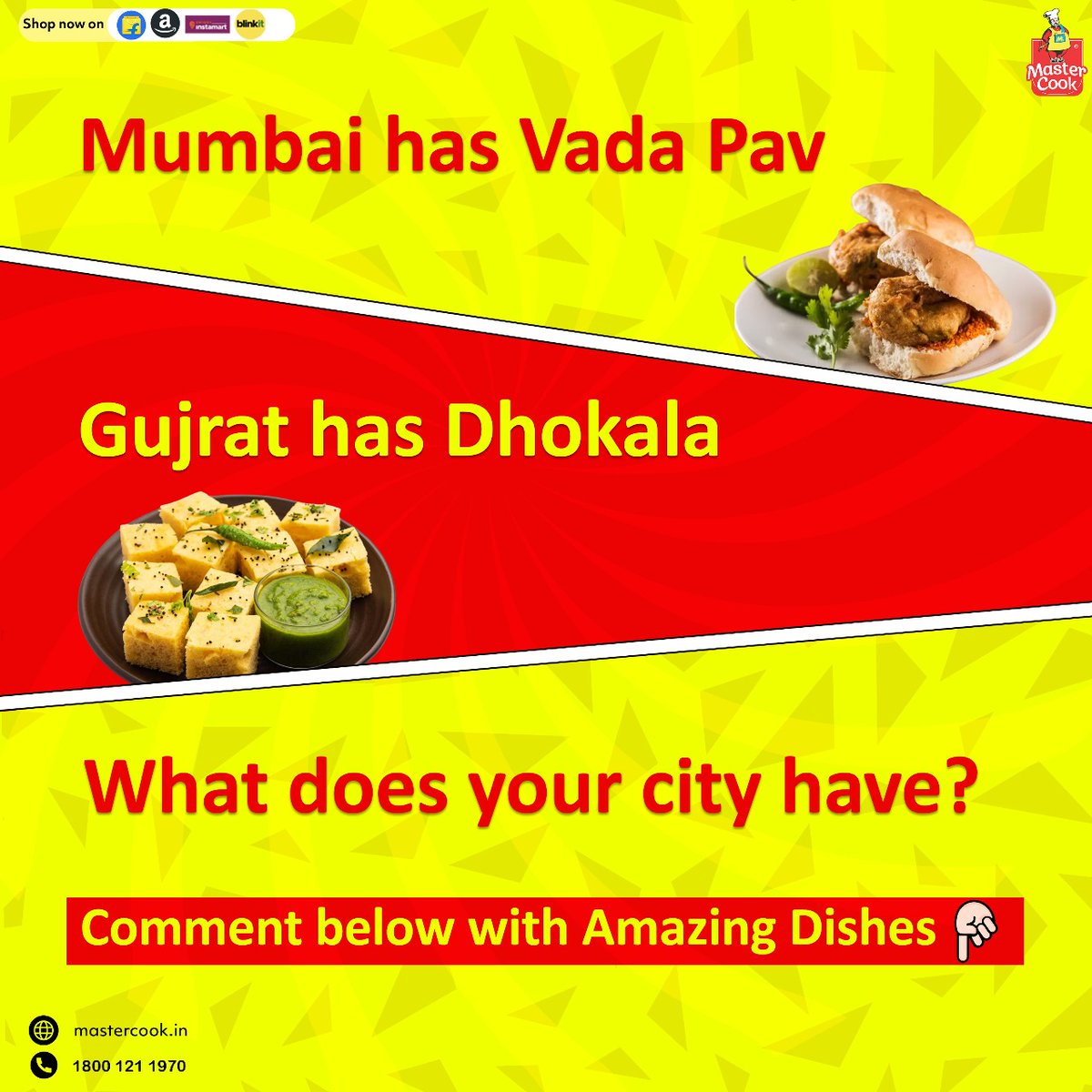 Mastercook_in's tweet photo. What does your city have people? Comment below with Delicious Dishes!✨😋

#southindianfood #indianfood #viralposts #foryoupagе #instagramfoodquiz #bangalore #karnataka #viralpage #mastercook #foryoupage #challenges #mumbaikar
#gujrat #delhifood #citylife #cityfood #viralfacts https://t.co/Vru8xXi6fZ