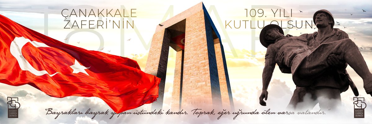 BCDresmi's tweet photo. Başta Mustafa Kemal Atatürk olmak üzere;
Bayrağımızı kanlarıyla Bayrak yapmış aziz şehitlerimizi saygı ve rahmetle anıyoruz.
🇹🇷
Geldikleri gibi gittikleri; Çanakkale Zaferimizin 109. Yılını kutlarız.

#bagdatcaddesiderneği #18MartÇanakkaleZaferi #MustafaKemalAtatürk #Kadıköy https://t.co/DBmJAzXbq8