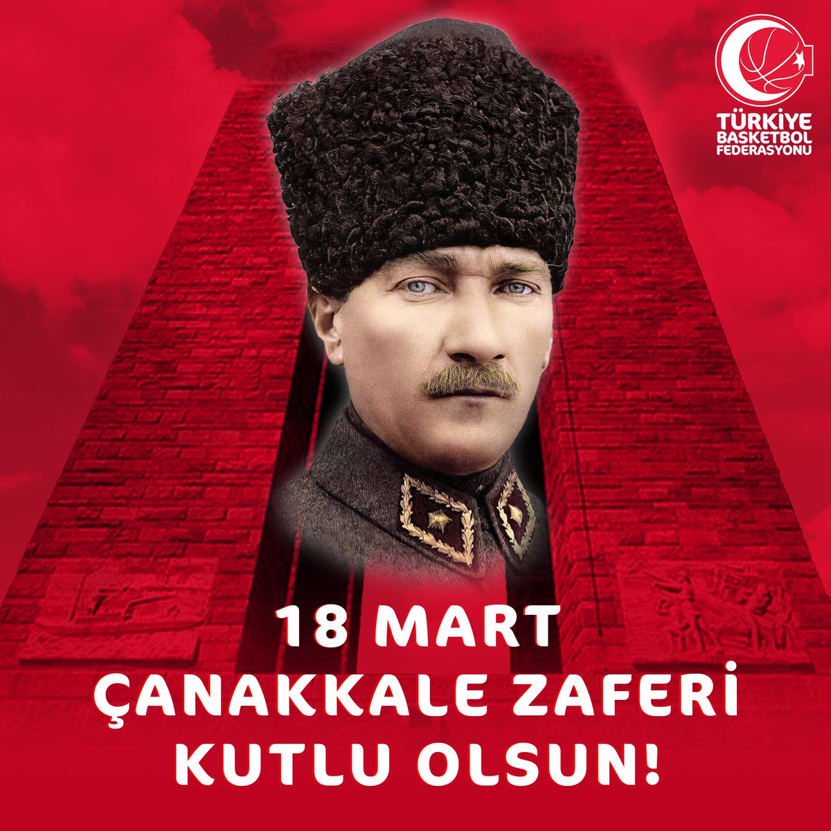 TBF's tweet photo. #18Mart Şehitleri Anma Günü ve Çanakkale Deniz Zaferi'nin 109. yıl dönümünde, başta Ulu Önderimiz Gazi Mustafa Kemal Atatürk ve silah arkadaşları olmak üzere bu toprakları bizlere vatan yapan aziz şehitlerimizi sonsuz rahmet ve minnetle anıyoruz. 🇹🇷 

#ÇanakkaleGeçilmez https://t.co/xMmJRDPbbD