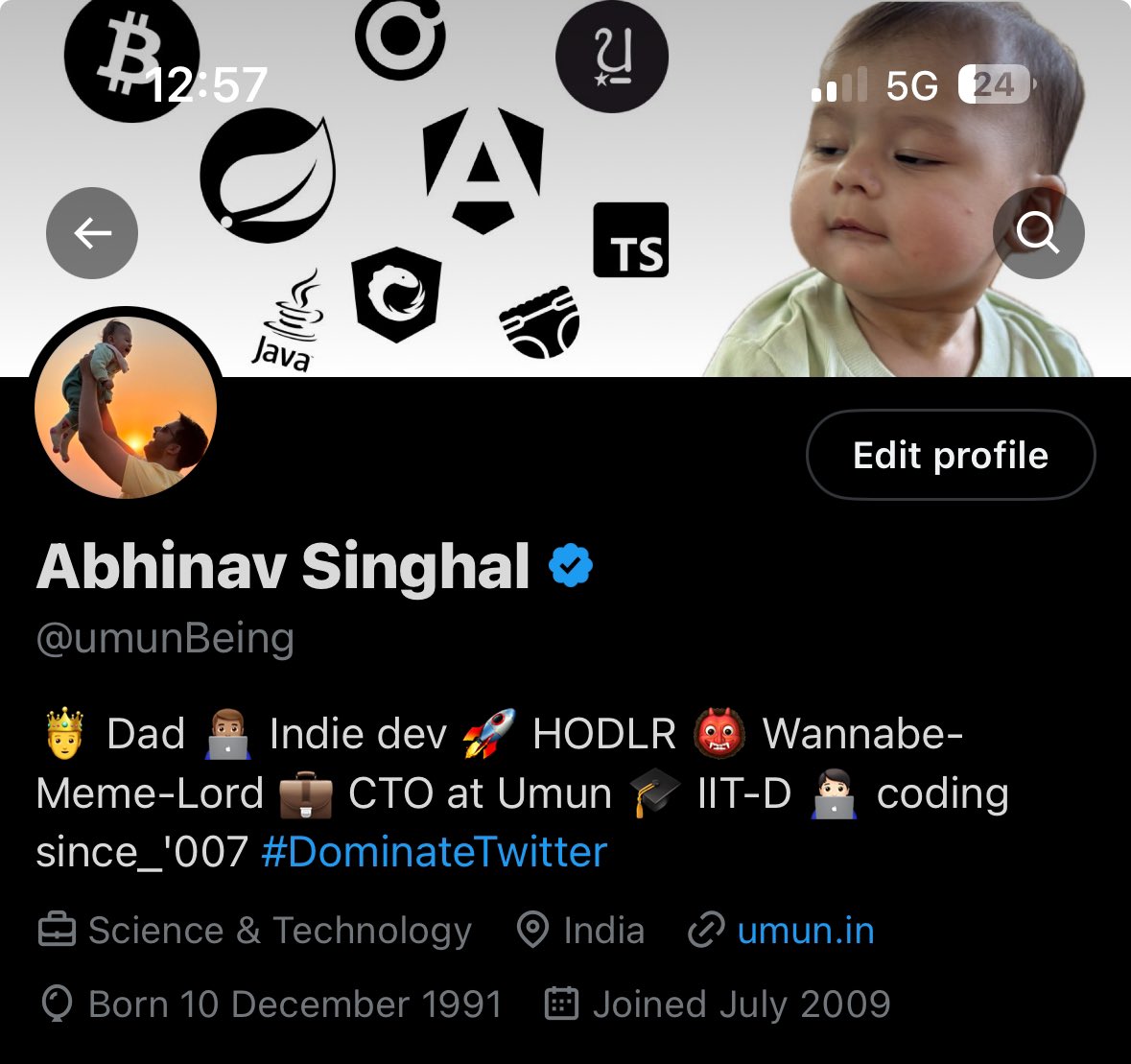 umunBeing's tweet photo. Hey Indie Devs 🙋‍♂️

I'm Abhinav, a full-stack dev & CTO at Umun. 

With a background from @iitdelhi @Delhiuniversit and @GGSIPUIndia. 

I am on a mission to #DominateTwitter. 

Join me on this journey as I share my experiences and insights!

#learninpublic #buildinpublic #letsconnect
