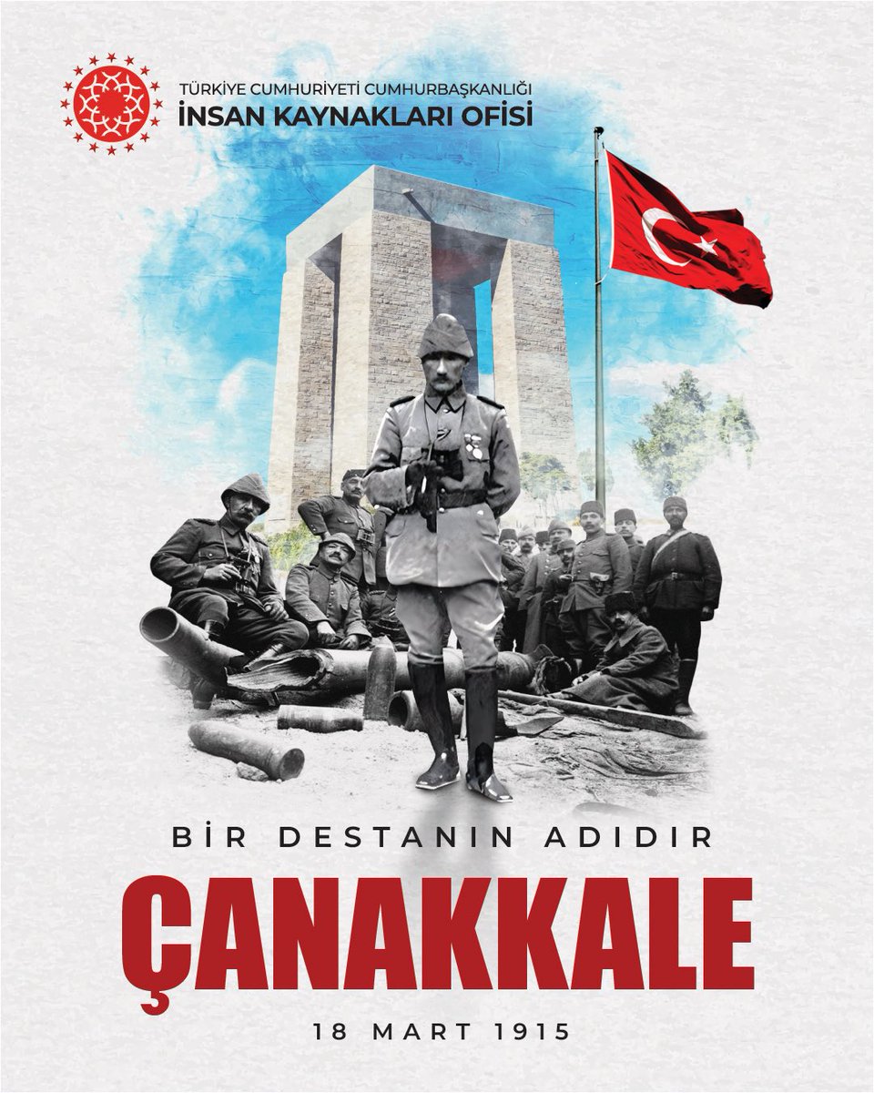 Azimle sürdürülen mücadelenin zaferle taçlandırılan şanlı destanı #18MartÇanakkaleZaferi’nin 109. yıl dönümü kutlu olsun. Başta Gazi Mustafa Kemal Atatürk ve silah arkadaşları olmak üzere vatan toprağını müdafaa eden bütün şehitlerimizi rahmetle anıyoruz. #ÇanakkaleGeçilmez 🇹🇷