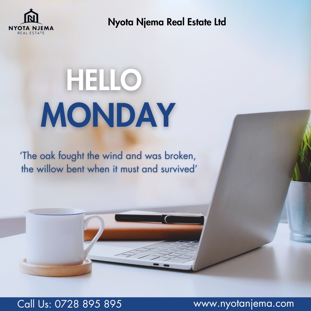 New Week, New Beginnings! 🚀🚀

Mondays are a chance to reset, refocus, and conquer your goals. Embrace the possibilities ahead and let's make this week extraordinary!

#NewWeekNewStart #MondayMotivation #NyotaNjemaRealEstate