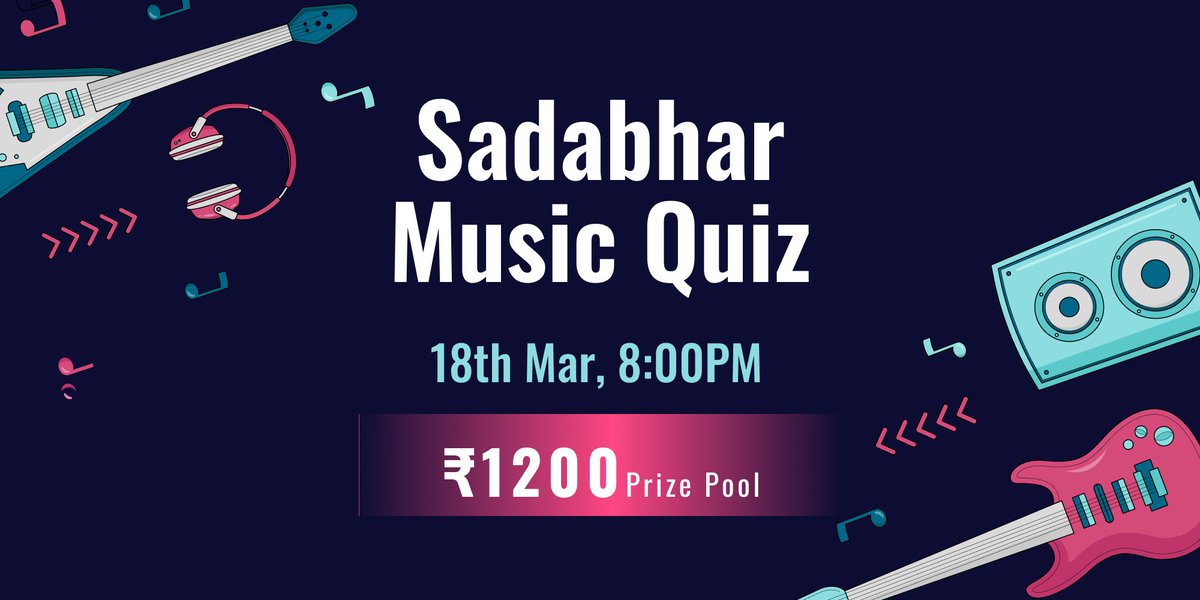 krayonnz's tweet image. Congratulations to all the 126 winners of "Meme Masti Quiz". Enjoy your win! 🏅
Next quiz is for the Music Lovers today @8 PM.
Prize Pool - ₹1200 Last few slots left.
Register now! Quiz Link: krayonnz.page.link/VMUHUaxz99ysnn…