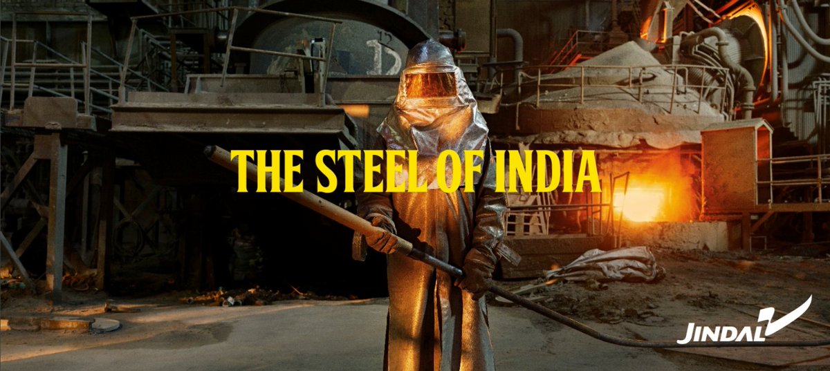 rohitlamba2002's tweet photo. Feel the pulse of India in every clang of Jindal Steel.
From the heart of manufacturing to the backbone of infrastructure, Jindal Steel resonates with the #SoundofIndia #atmanirbharbharat https://t.co/rFzQs9c1jJ