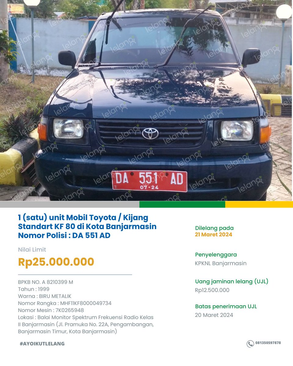kanwildjknkst's tweet photo. Halo #SobatKaeN #BubuhanKeu
Siapa yang tiap sore berburu takjil???

Berikut sebagian barang berupa properti tanah dan/atau bangunan dan Produk UMKM yang akan dilelang melalui KPKNL Banjarmasin, Palangkaraya, dan Pangkalan Bun.

Untuk info lebih lanjut #SobatKaeN dapat ratBanar. https://t.co/nO9pmEASyE