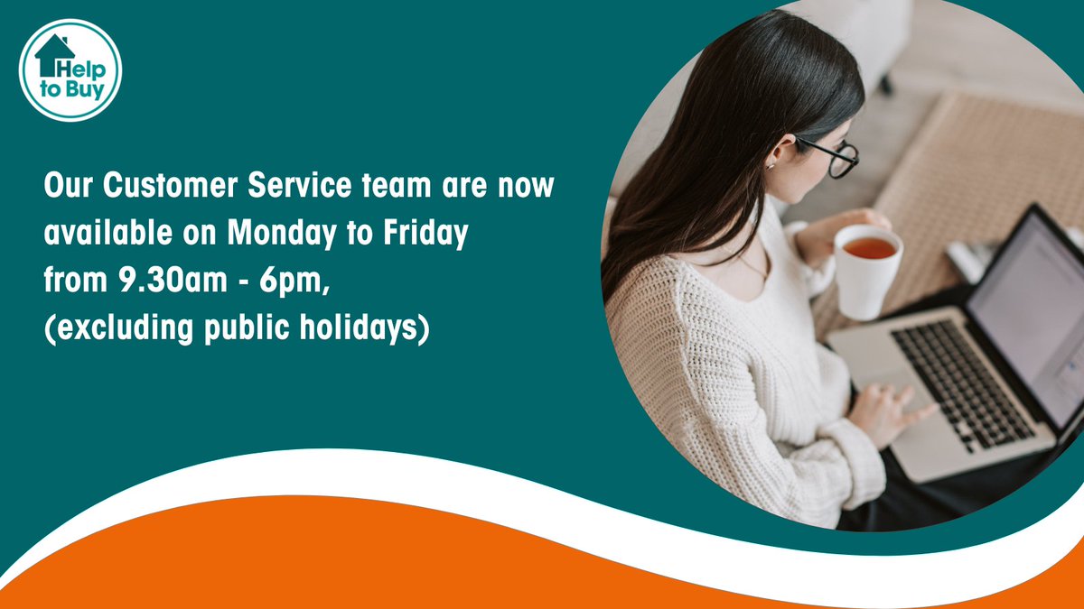 Our Customer Service team contact times have been updated. They will now be available on Monday to Friday from 9.30am-6pm, (excluding public holidays). Contact them on: Phone: 0300 123 4123 Email: customerservices@myhelptobuyloan.co.uk For updates, visit: gov.uk/government/col…