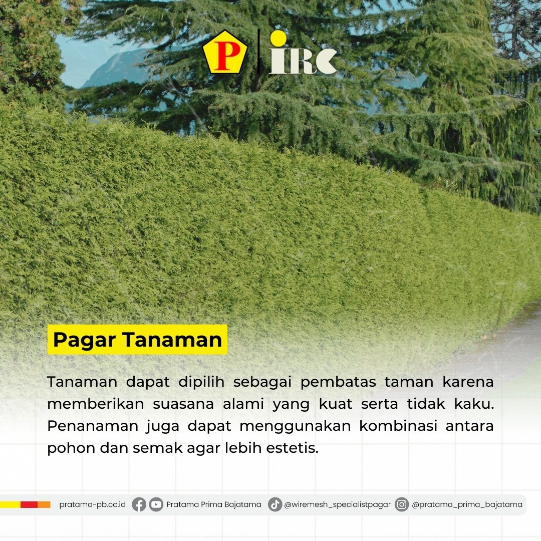 PBajatama's tweet image. Ingin mencari pagar minimalis dan tetap terlihat modern? Inspirasi tipe pagar ini bisa menjadi pilihan yang tepat dalam menghiasi lingkungan taman dan halaman 💡

#pratamaprimabajatama #rekomendasi #pagarbrc #konstruksi #materialbangunan #infobangunan #irc #pagarirc #wirerod