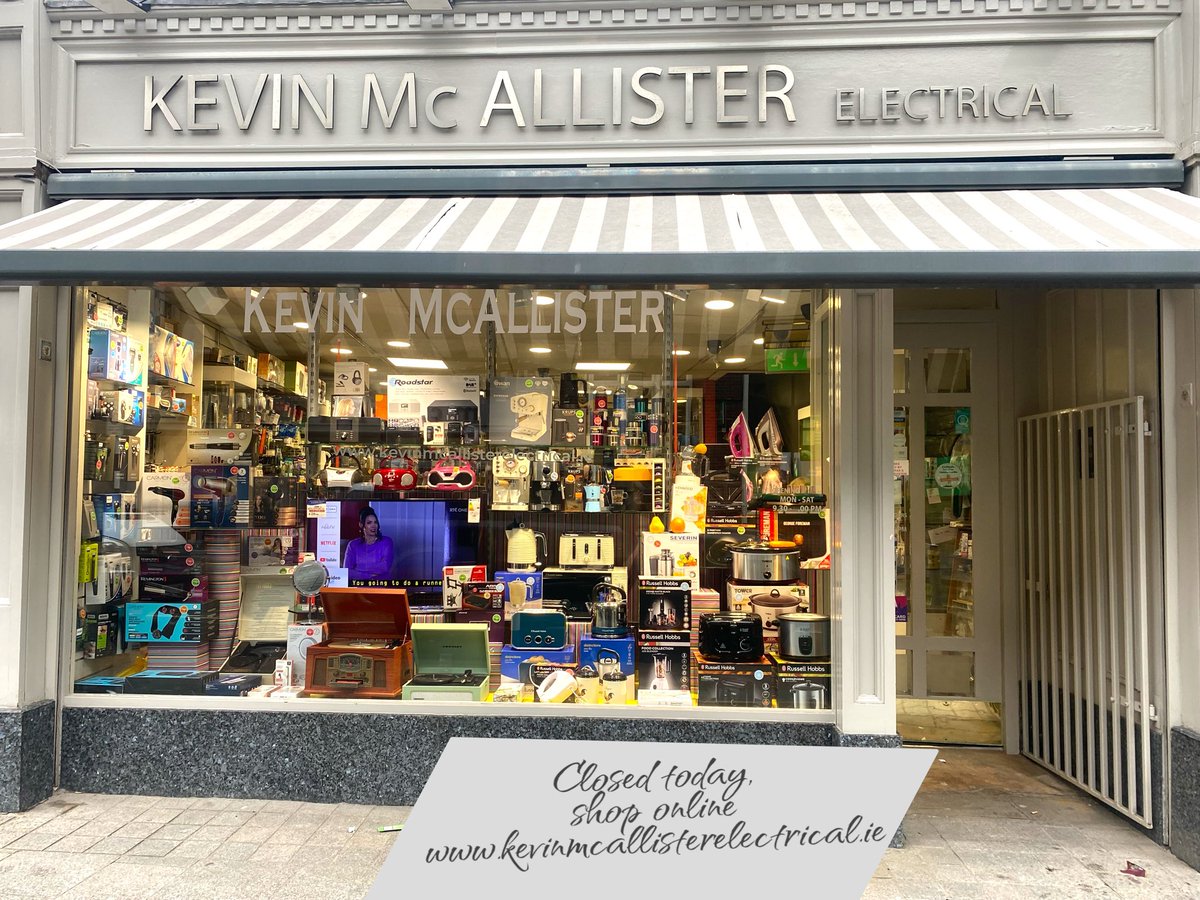 We are Closed today Bank Holiday Monday 18th March but our online shop is open at kevinmcallisterelectrical.ie 

#mcallisterelectrical #louthchat