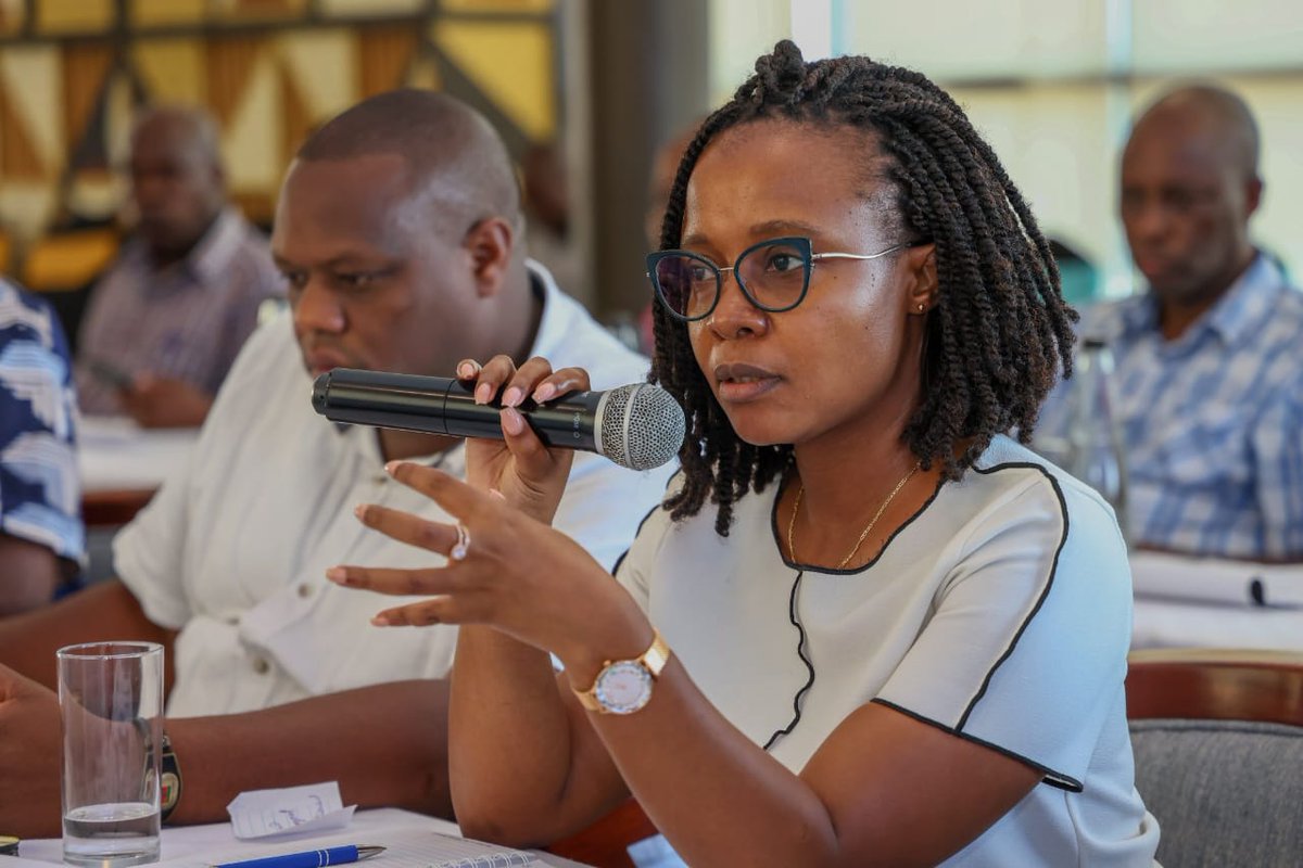 Fishlevy_tf's tweet photo. PS Betsy Njagi, on Friday, led the SDBEF team in sensitizing the Parliamentary Departmental Committee on Blue Economy and Irrigation, chaired by Hon. David Bowen, on the recently published 8 regulations under the FMDA. The FLO is one of the recently published regulations. https://t.co/qHng4J1w3B