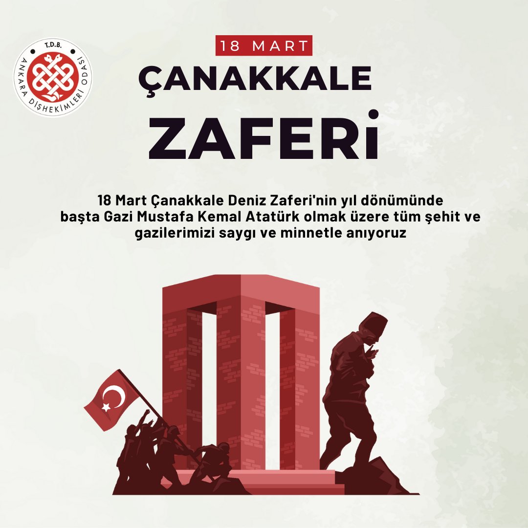 18 Mart Çanakkale Deniz Zaferi'nin yıl dönümünde başta Gazi Mustafa Kemal Atatürk olmak üzere tüm şehit ve gazilerimizi saygı ve minnetle anıyoruz. #çanakkalegeçilmez