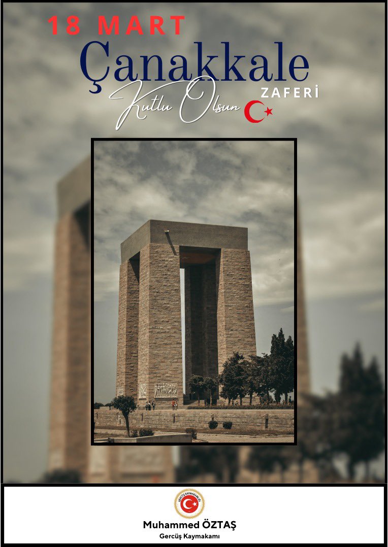 18 Mart Çanakkale Zafer’imizin 109. Yıl dönümünde, başta Gazi Mustafa Kemal Atatürk olmak üzere tüm kahramanlarımızı ve aziz şehitlerimizi rahmet, minnet ve saygıyla anıyorum.🇹🇷